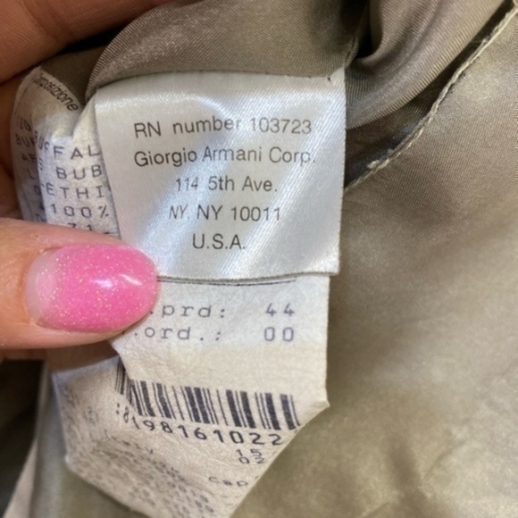 Giorgio Armani 100% Buffalo leather and African Ethiopia Lining 100% silk jacket - Picture 4 of 16